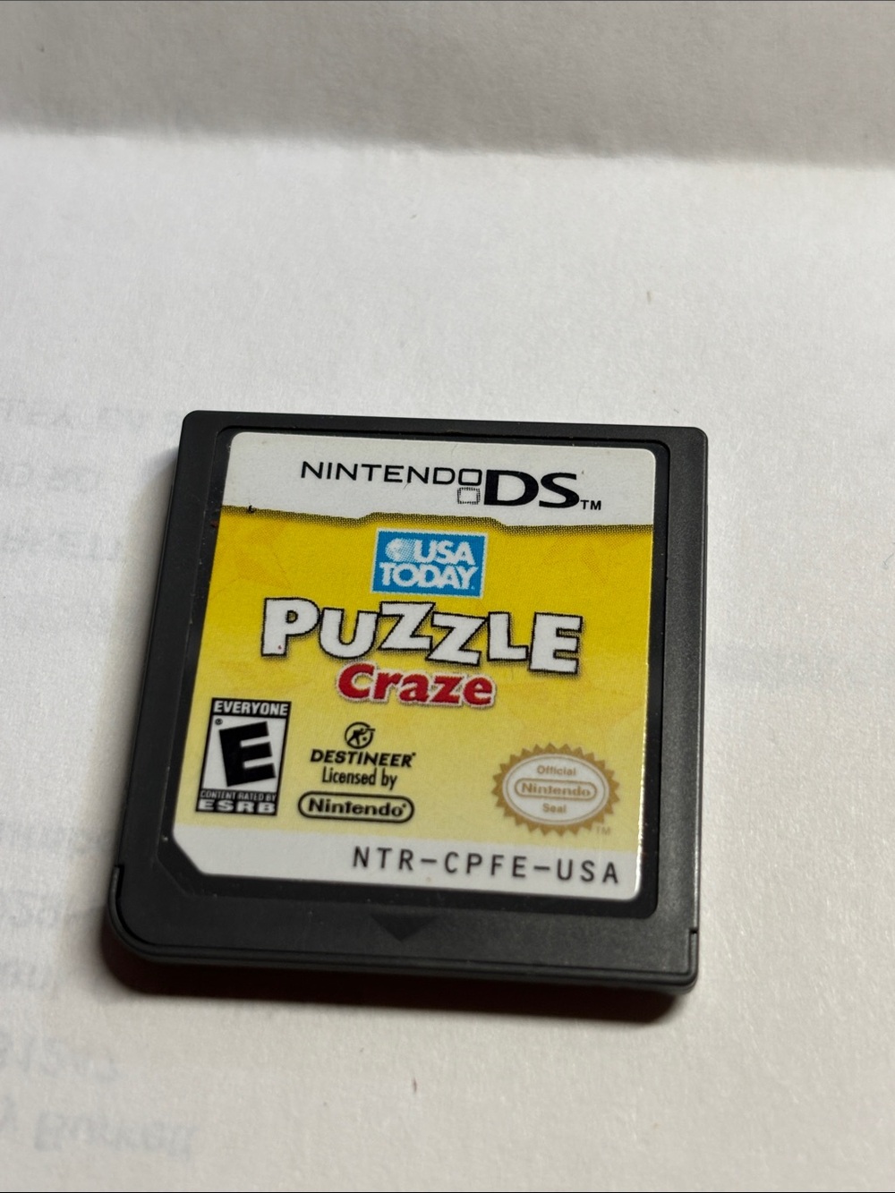 Nintendo DS USA Todsy Puzzle Crate Cartridge
